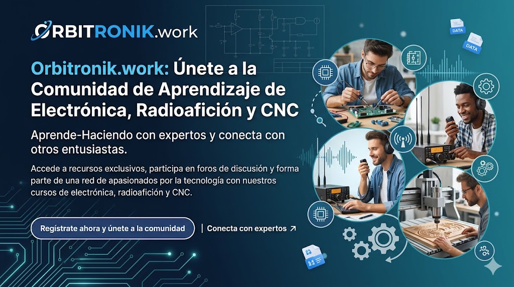 Comunidad Orbitronik: aprendizaje de electrónica, radioafición y CNC